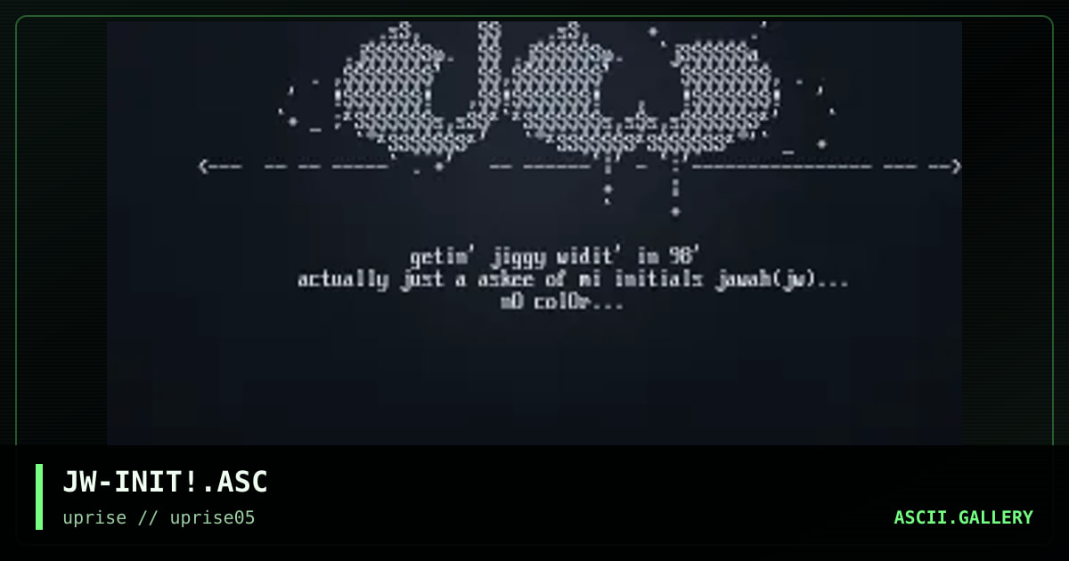 JW-INIT!.ASC, by jawah, 1998