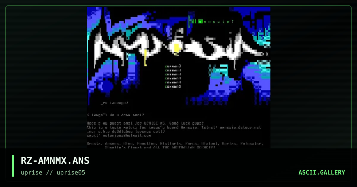 amnesia, by rz, 1998