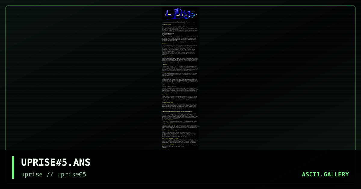 UPRISE#5.ANS, by uprise, 1998