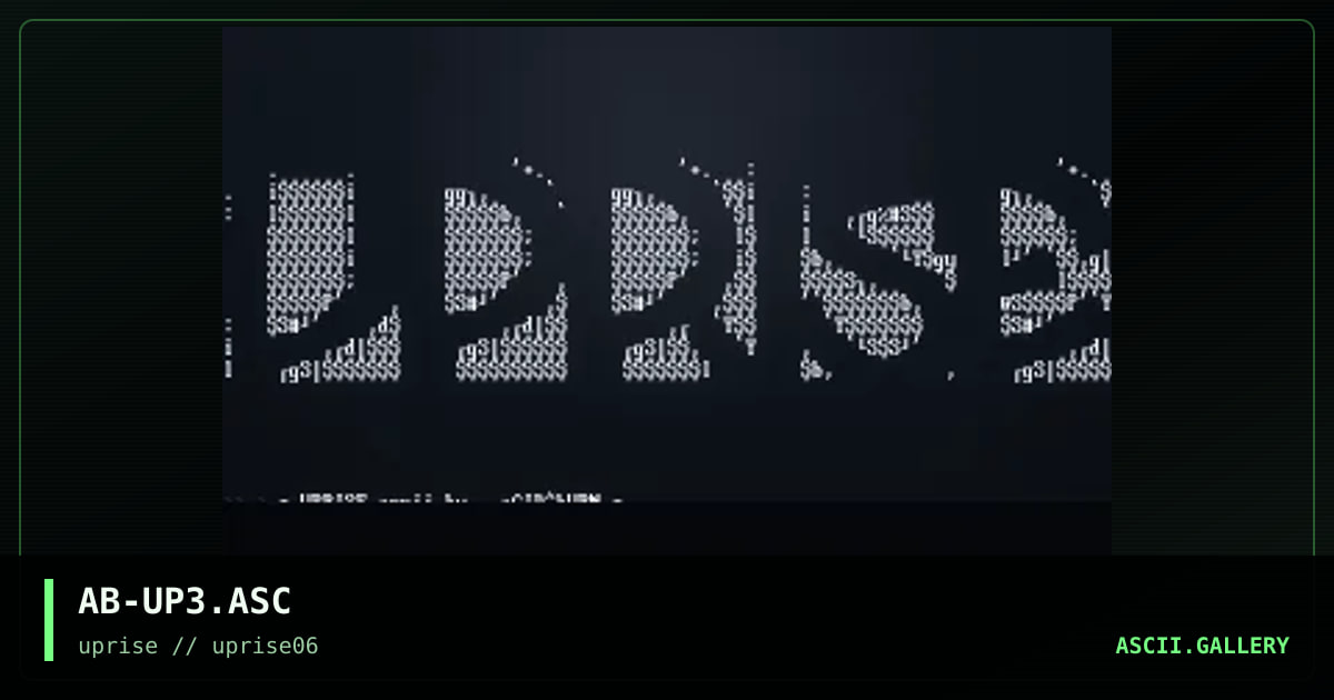 uprise logo, by acid burn, 1998