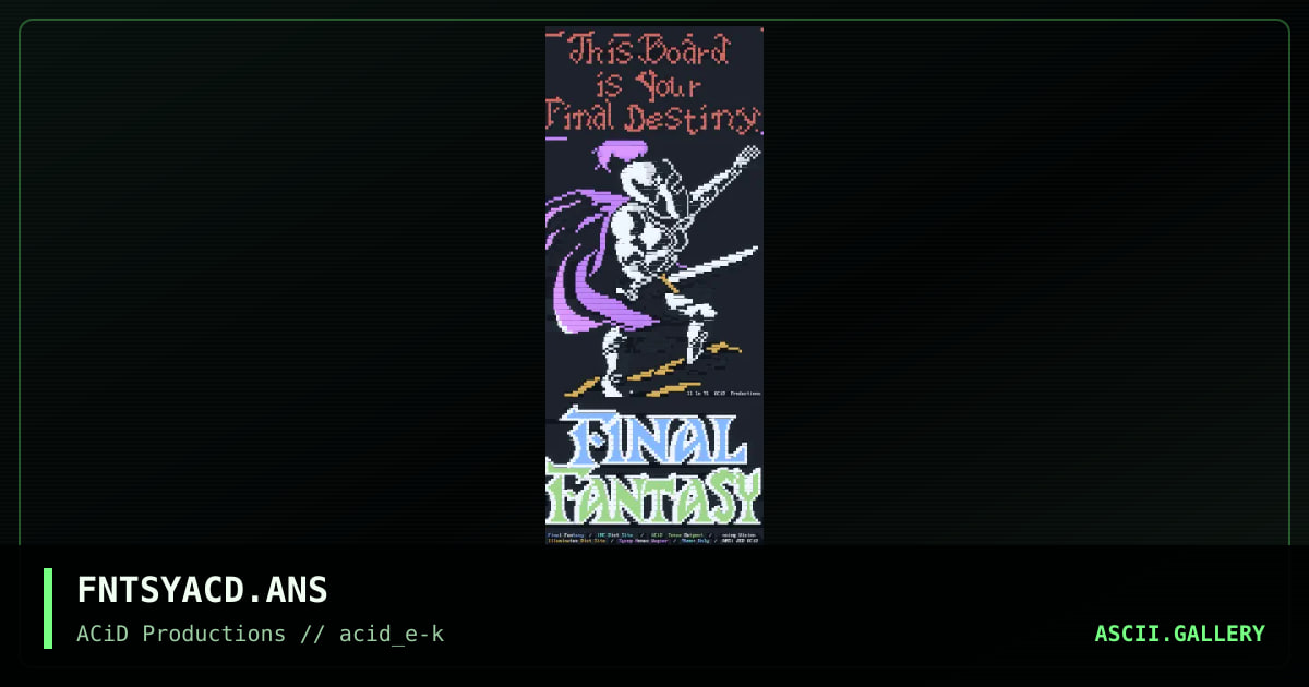 FNTSYACD.ANS, by jed, 1990