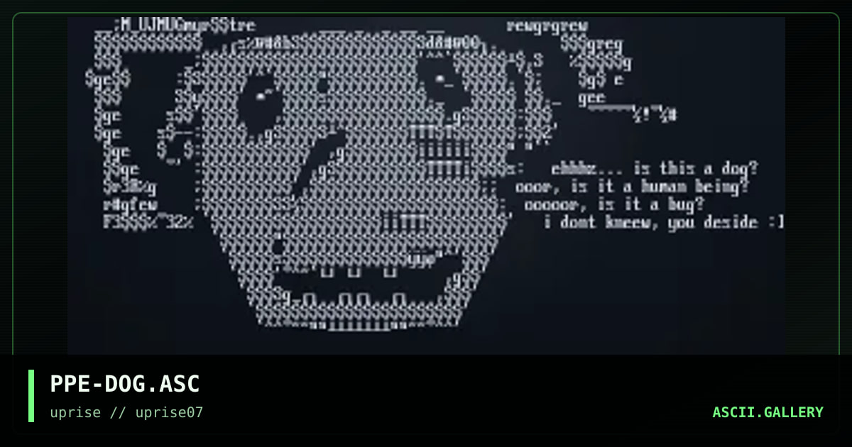 PPE-DOG.ASC, by purplee, 1998