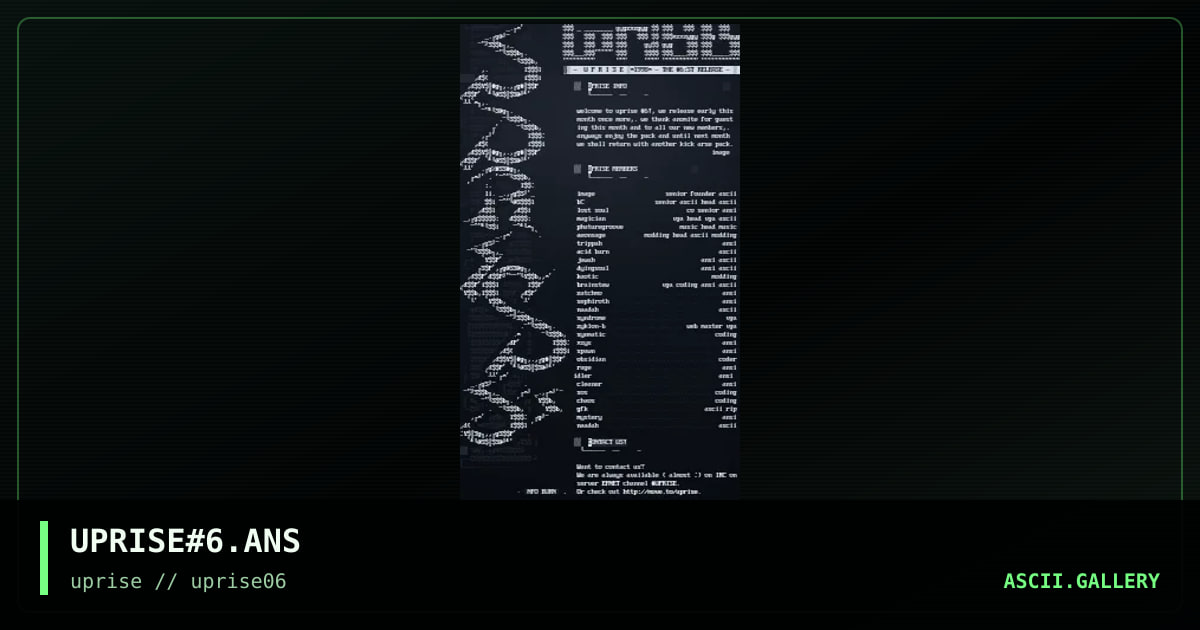 uprise info, by image, 1998