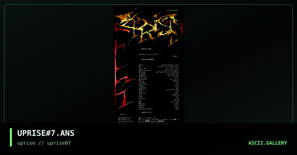 UPRISE#7.ANS, by taintedx, 1998