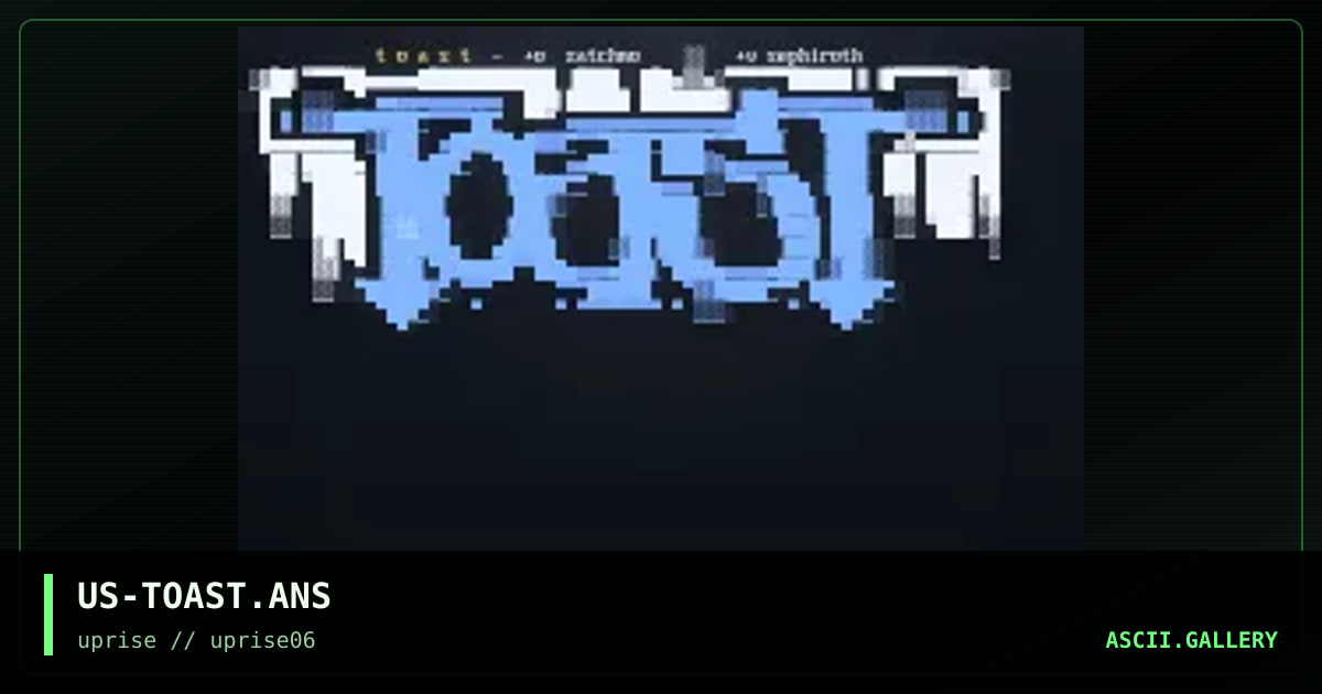 Toast, by sephiroth, zatchmo, 1998
