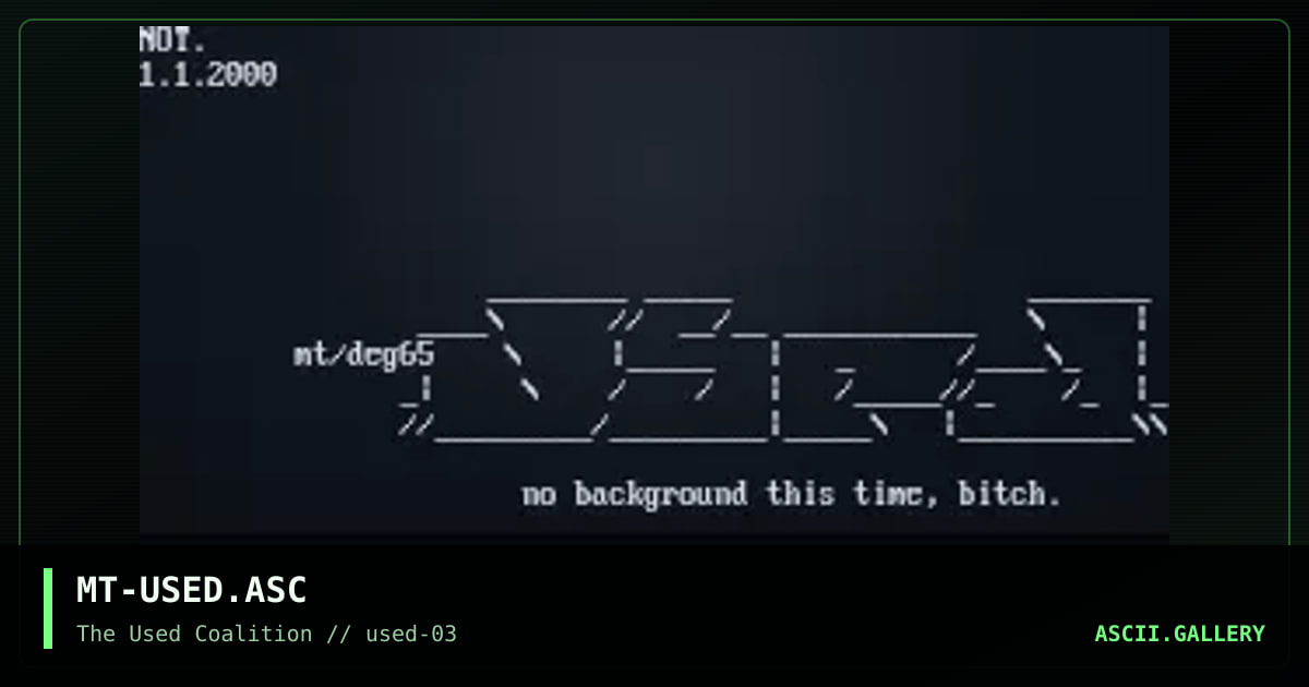 Used, by martz, 2000