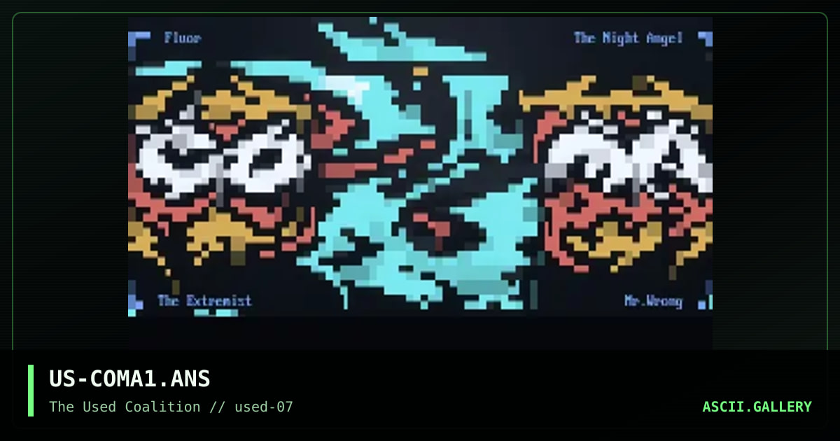 Coma demoparty ansi compo, by mr wrong, the extremist, 2000
