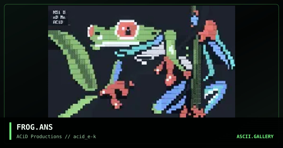 FROG.ANS, by rad man, 1990