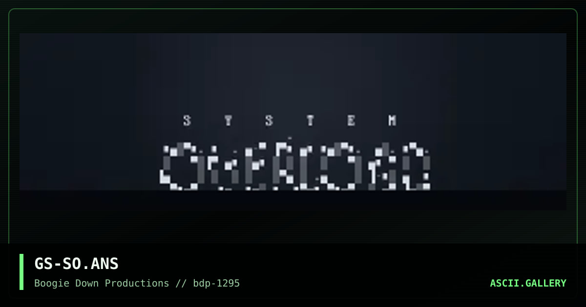 System Overload, by genius, 1995