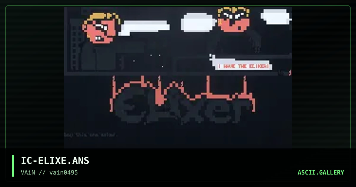 Dumb Elixer Ad, by inner chaos, 1995