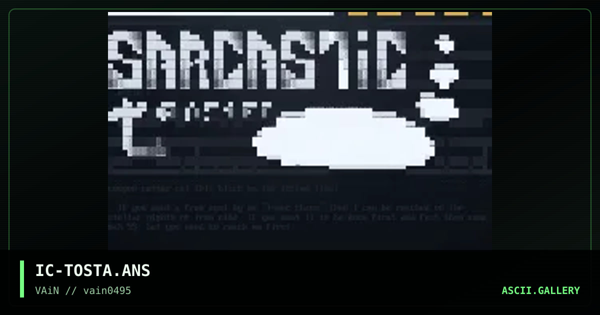 Sarcastic Toaster, by inner chaos, 1995