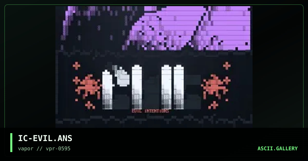 Evil Intentions, by inner chaos, 1995