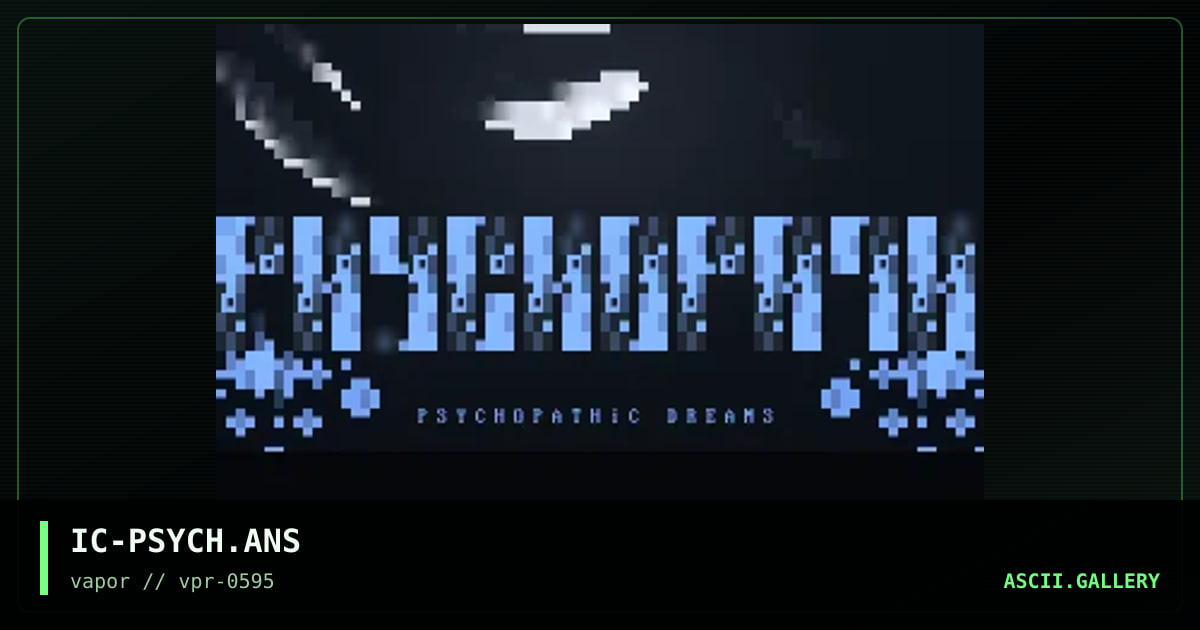 Psychopathic Dreams, by inner chaos, 1995