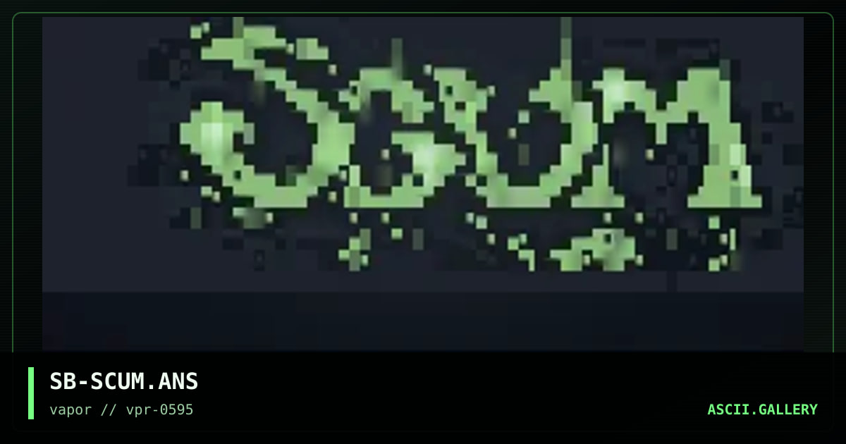 SCUM, by skyblazer, 1995
