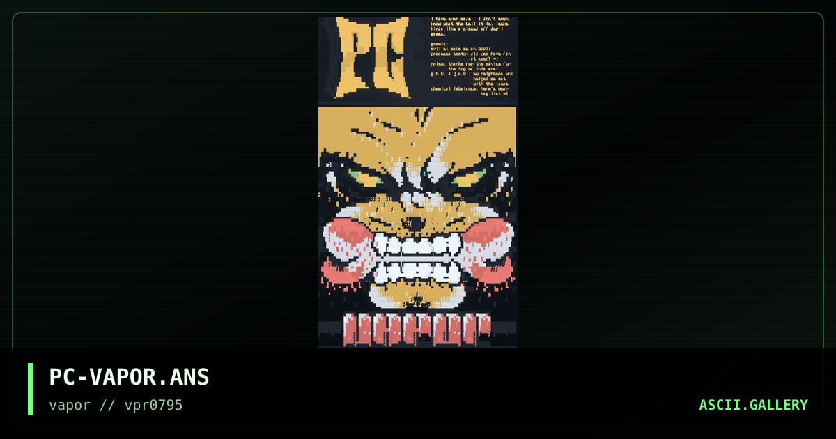 Vapor Promo Ansi, by psychoholic, 1995