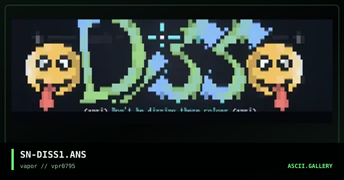Diss logo #1, by the sandman, 1995