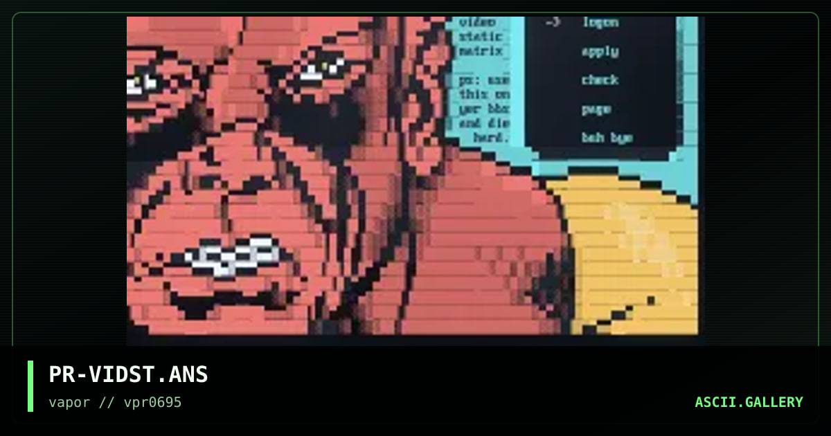 video static matrix, by prism, 1995