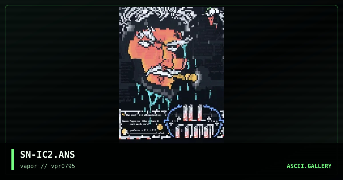 ill cOmm #2, by the sandman, 1995