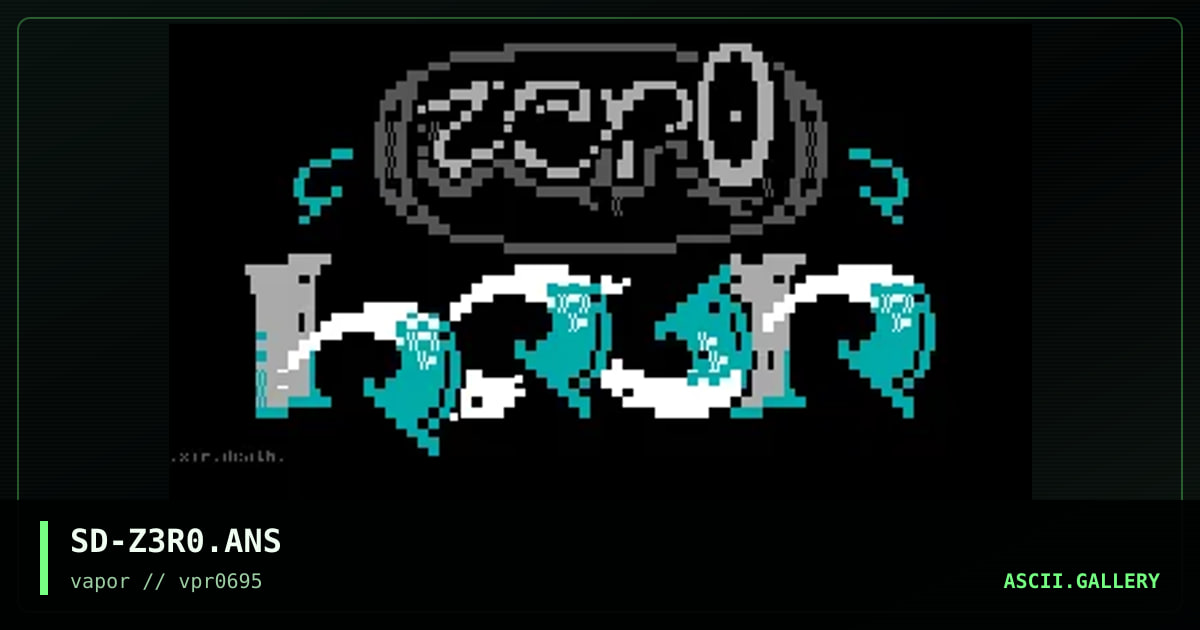 zer0 hour logo, by sirdeath, 1995