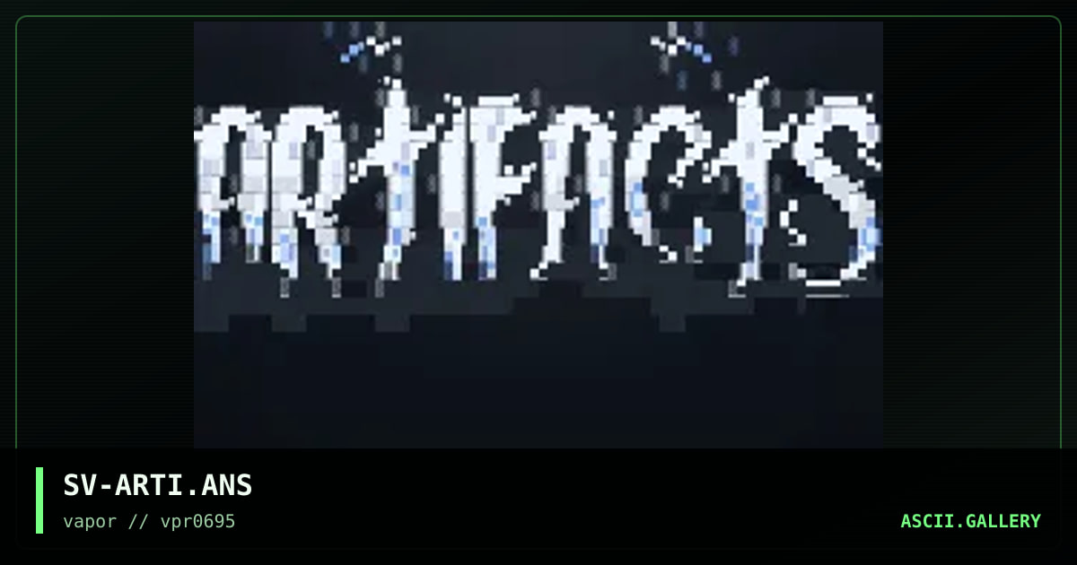 artifacts, by senseless violence, 1995