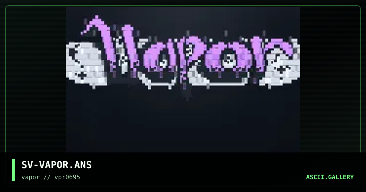 vapor logo, by senseless violence, 1995