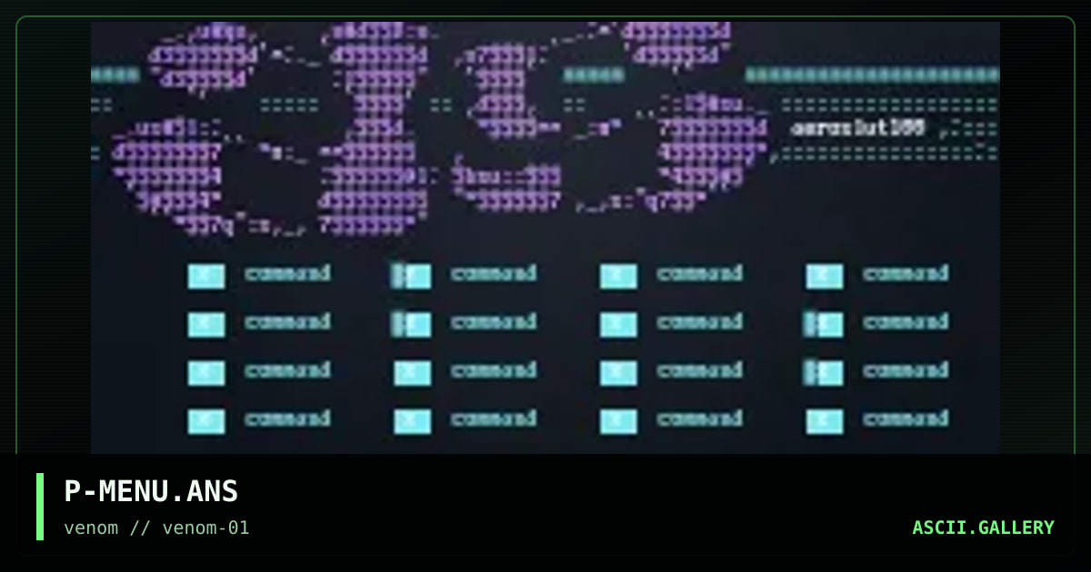 P-MENU.ANS, by pezclown, 1998