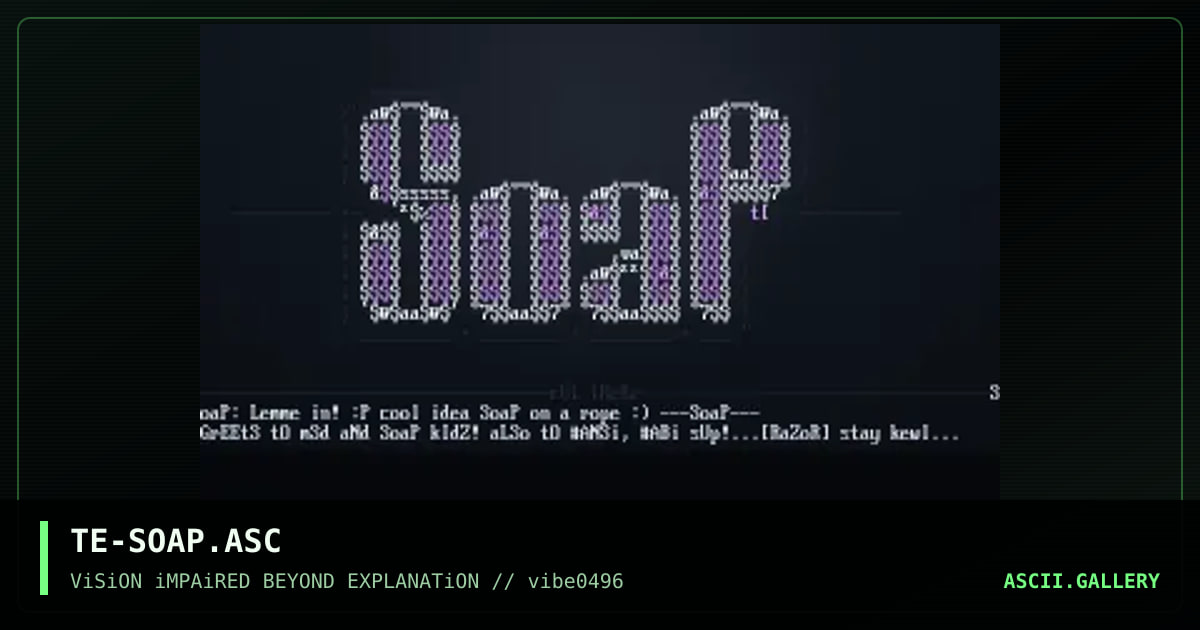 Soap, by tech, 1996