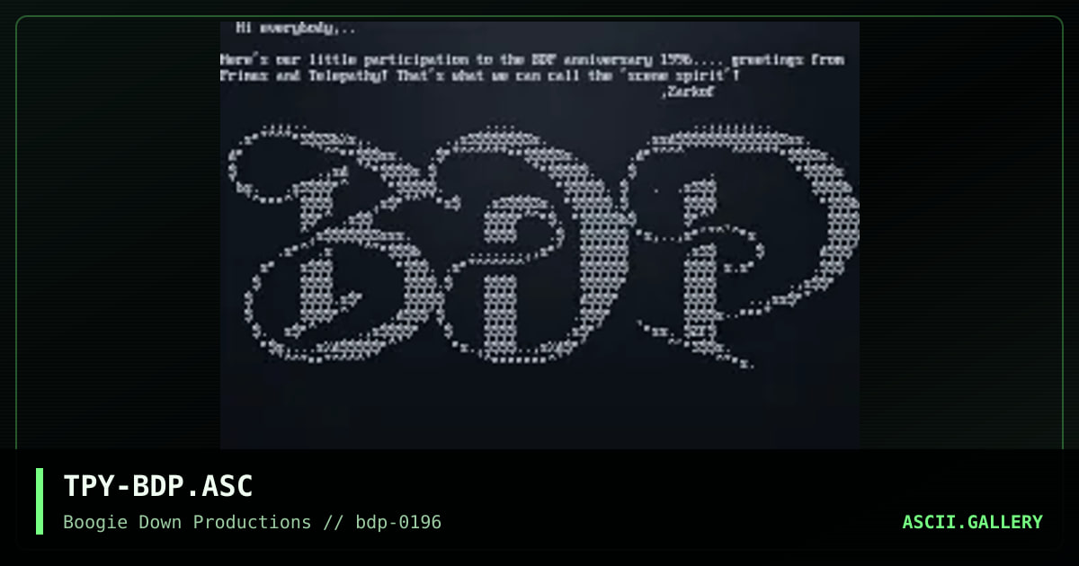 Tha BDP anniversary pack!, by telepathy, 1996