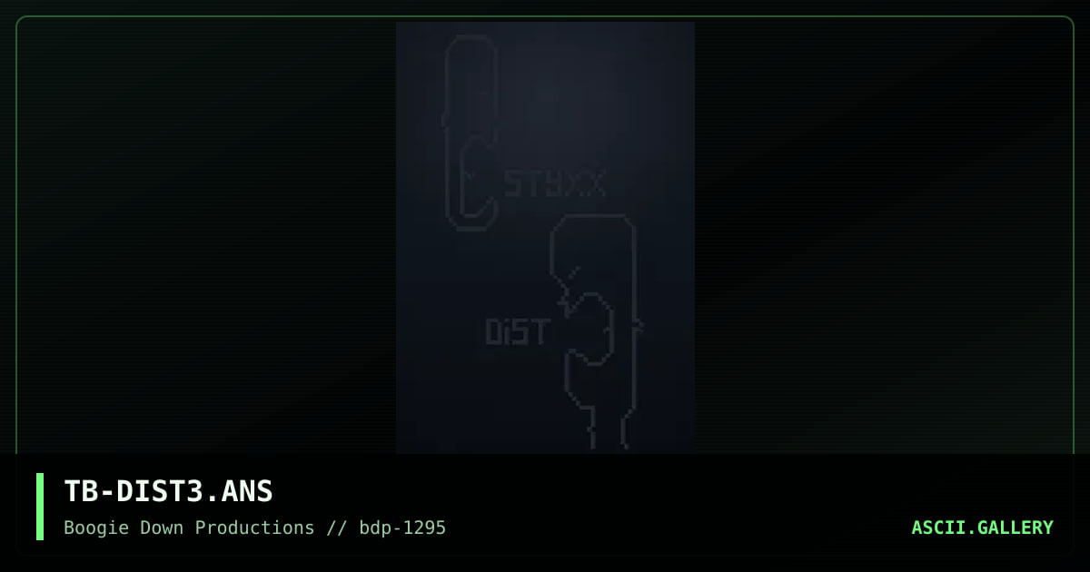 Styxx distro, by the bountyhunter, 1995
