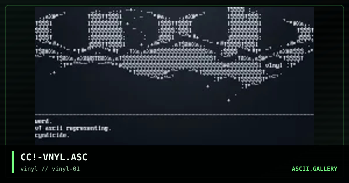 CC!-VNYL.ASC, by cyndicide, 1997