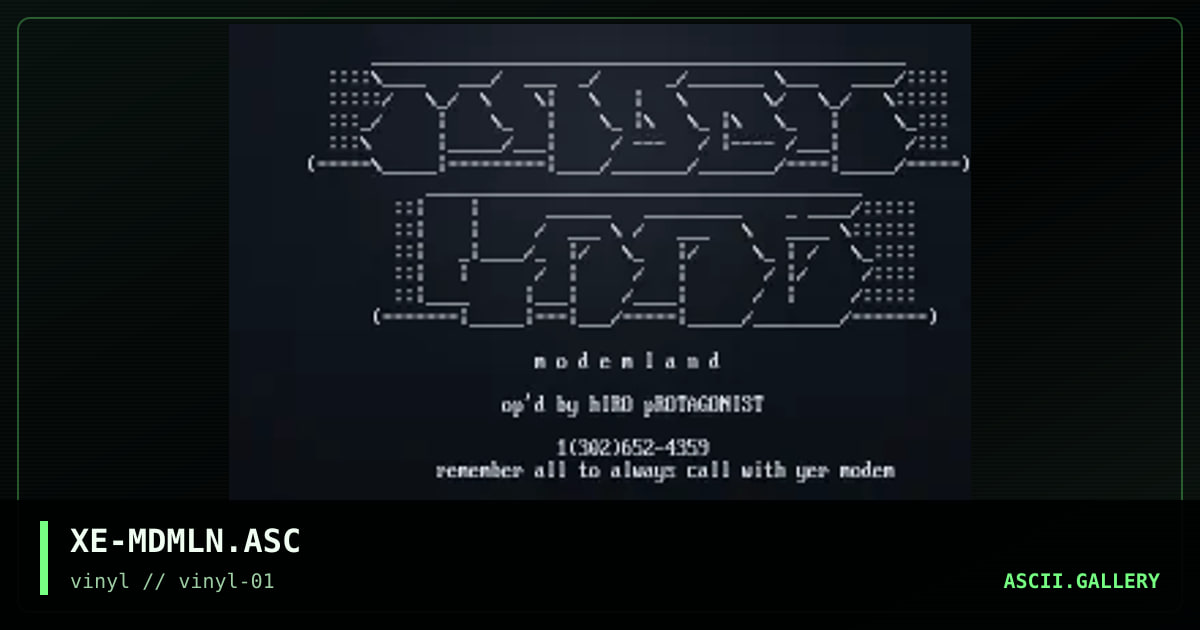 XE-MDMLN.ASC, by xenocide, 1997