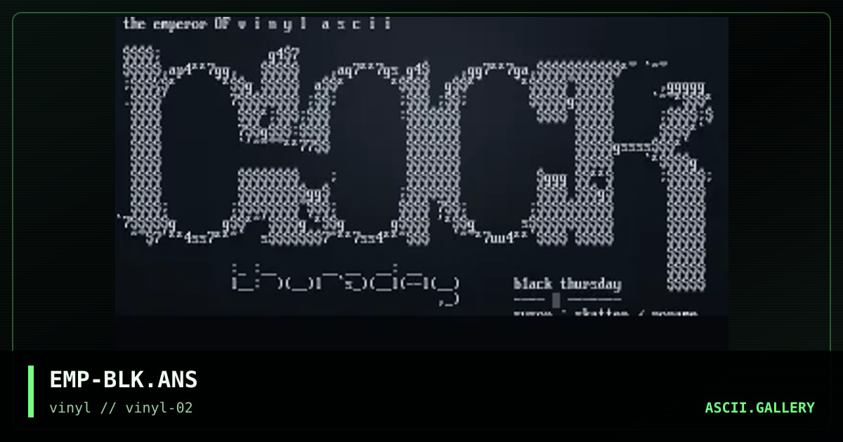black thursday, by the emperor, 1997