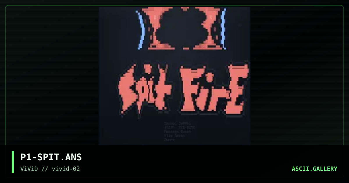 P1-SPIT.ANS, by paranormal intensity, 1997
