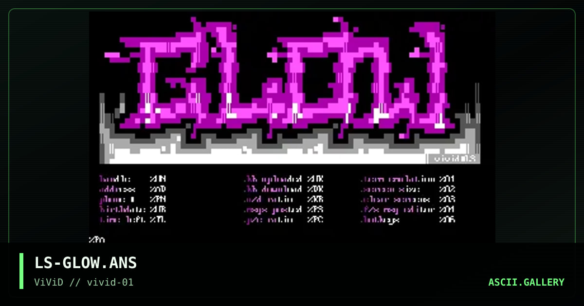 LS-GLOW.ANS, by lord sith, 1997