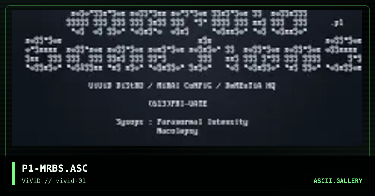 P1-MRBS.ASC, by paranormal intensity, 1997
