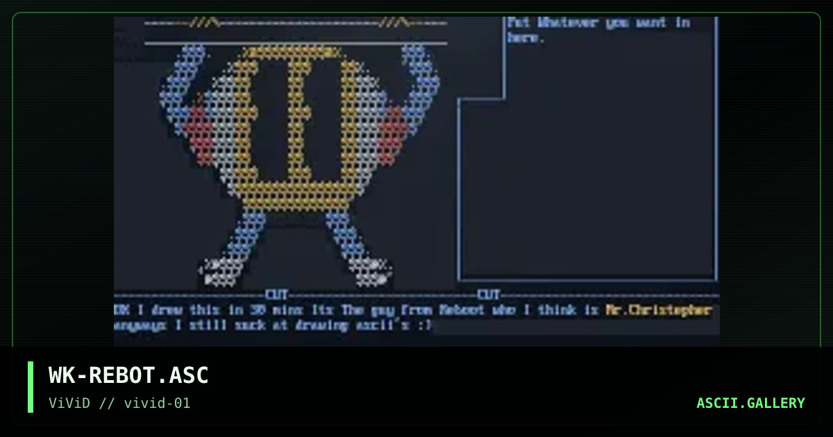 WK-REBOT.ASC, by white knight, 1997