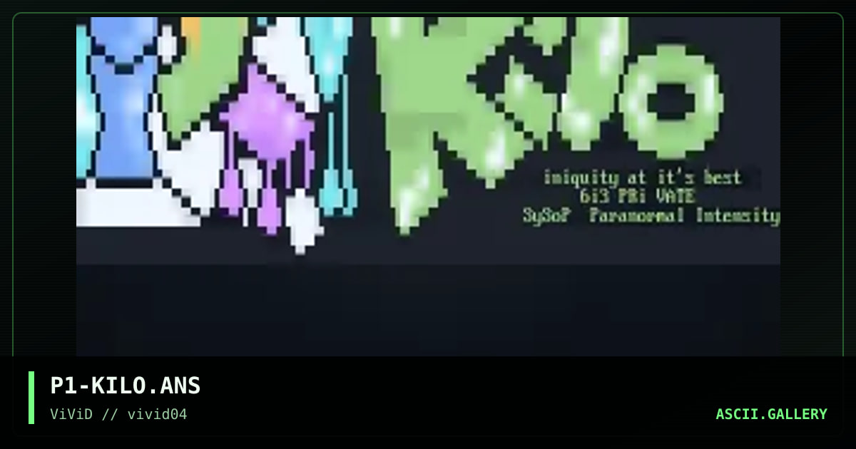 P1-KILO.ANS, by paranormal intensity, 1998