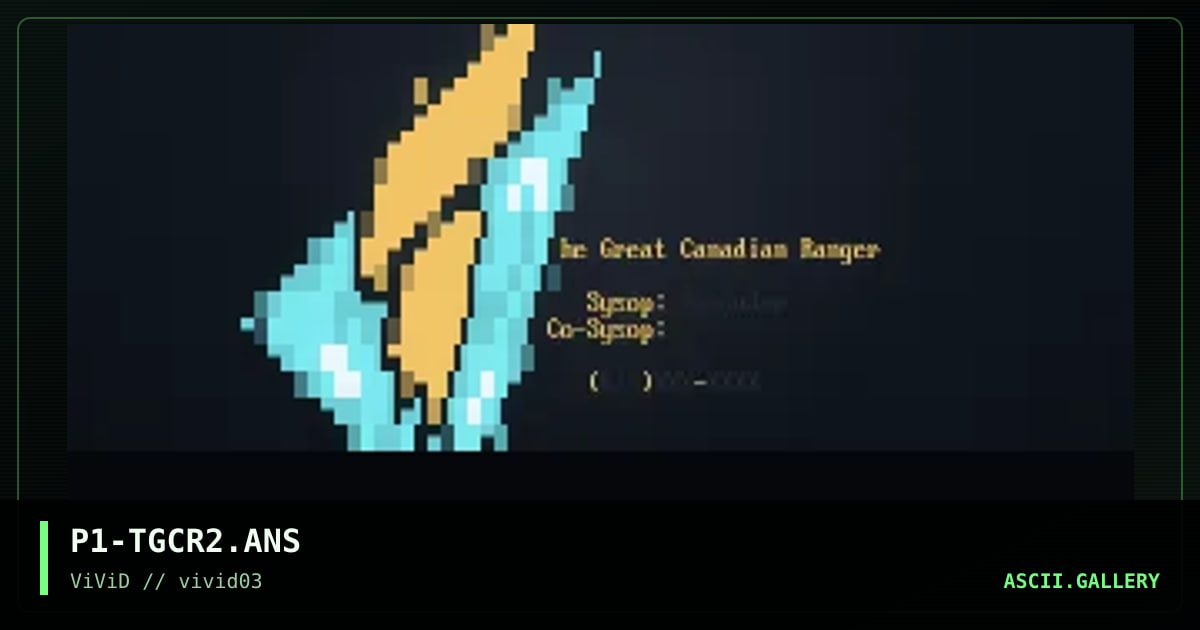 The Great Canadian Ranger Logo, by paranormal intensity, 1998