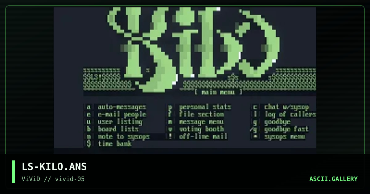 LS-KILO.ANS, by lord sith, 1998