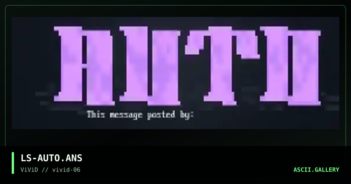 LS-AUTO.ANS, by lord sith, 1998