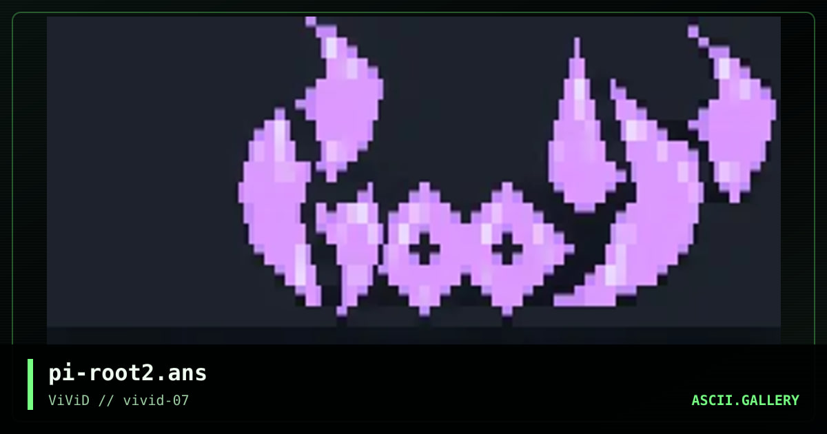 pi-root2.ans, by paranormal intensity, 1998