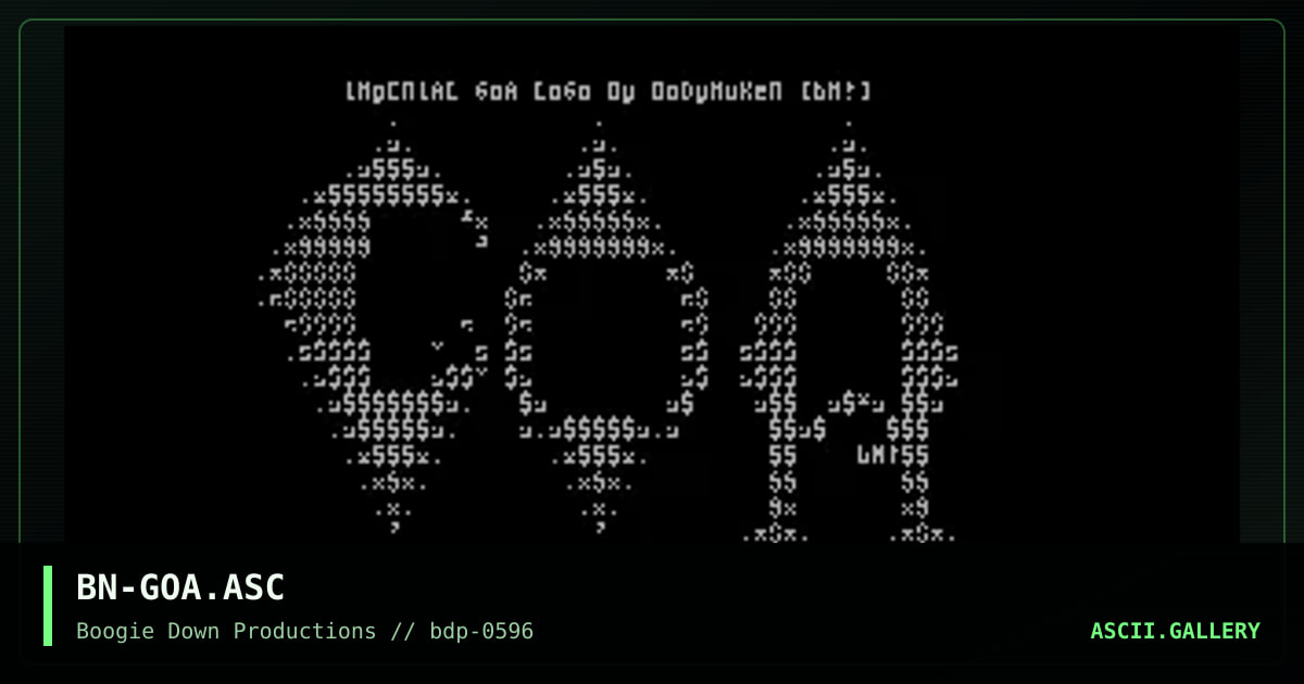 GOA logo, by bodynuker, 1996