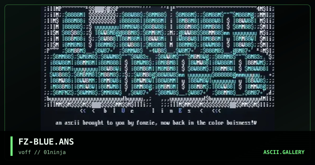 FZ-BLUE.ANS, by fonzie, 1997