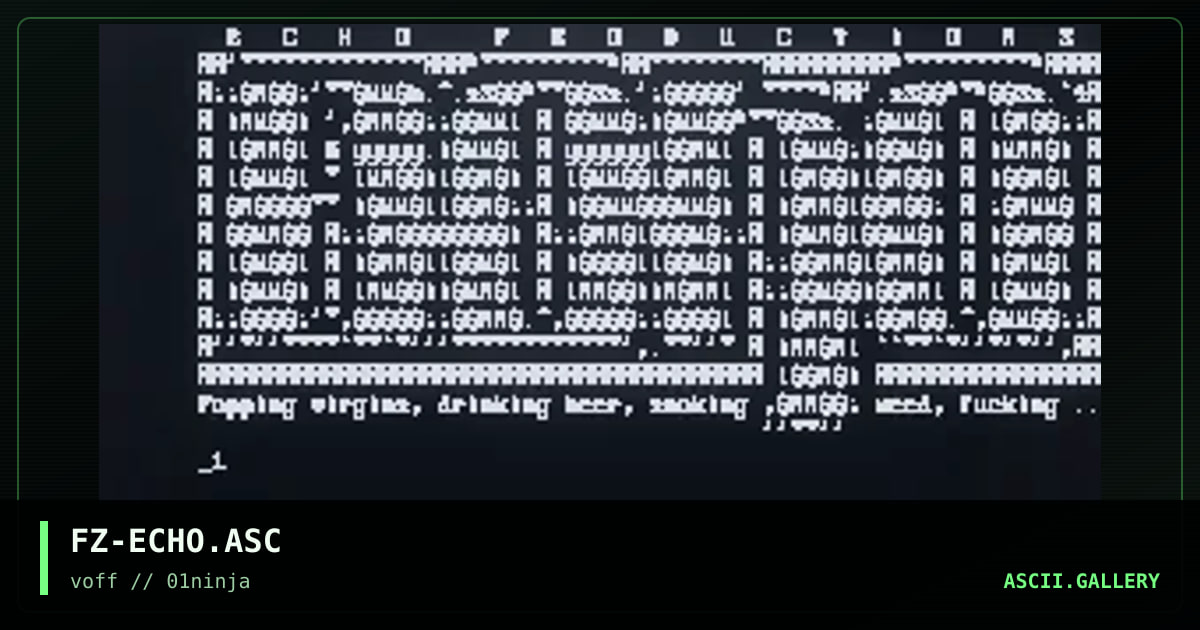 FZ-ECHO.ASC, by fonzie, 1997