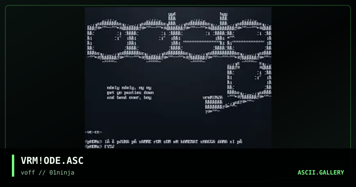 VRM!ODE.ASC, by vermin, 1997