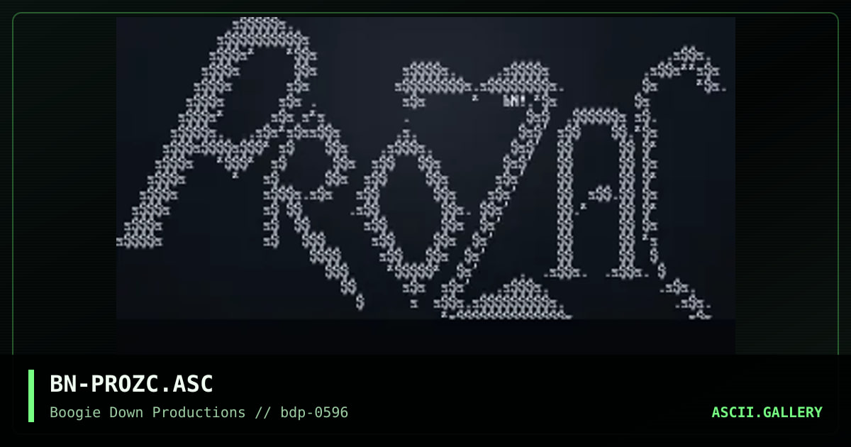 PROZAC logo, by bodynuker, 1996