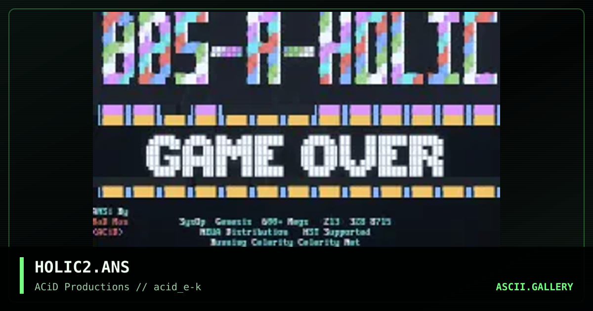 HOLIC2.ANS, by rad man, 1990