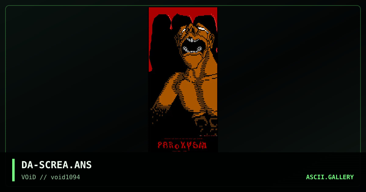 PAROXYSM, by dr awkward, 1994