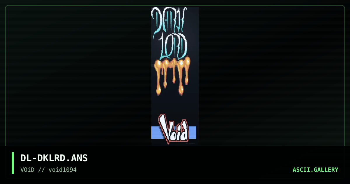 Dark Lords Name Ansi...., by dark lord, 1994