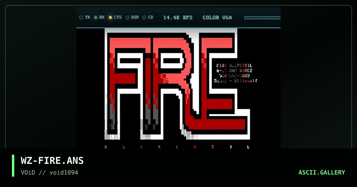 WZ-FIRE.ANS, by weazel, 1994